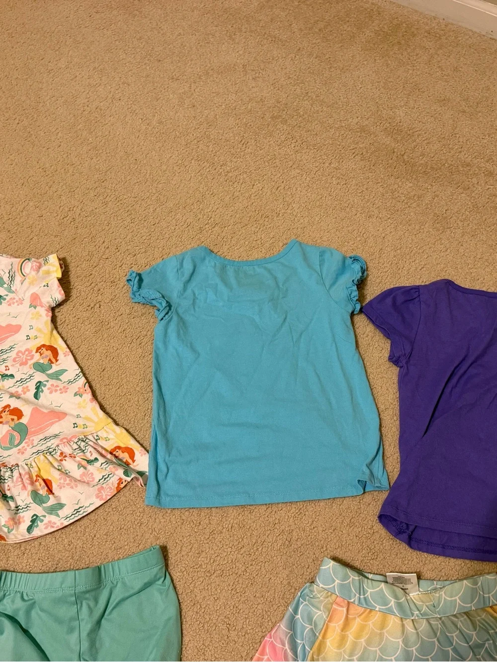 Size 7 Disney Princess Little Mermaid Ariel 5 piece Outfit Set